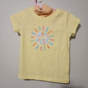 Garanimals Yellow 'Sunny Vibes' Kids T-Shirt W/Orange Shorts - 12M